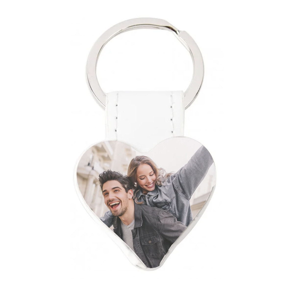 Llavero corazón personalizado con foto a todo color