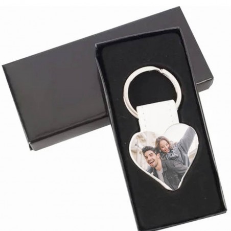 Llavero Corazón Personalizado con Foto a Todo Color para...