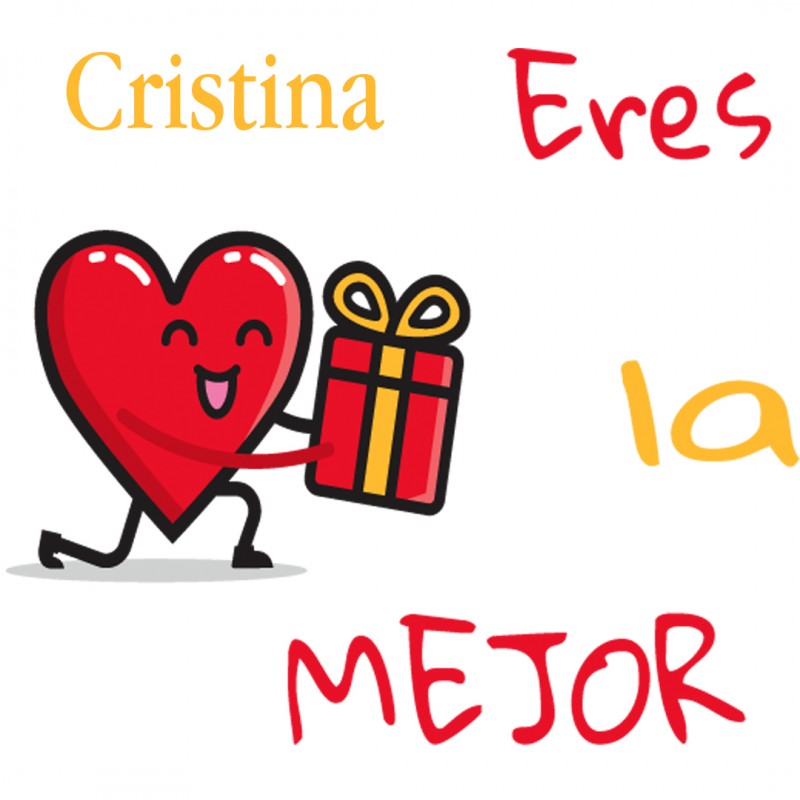 Adhesivo Personalizado Cuadrado Eres la Mejor Adhesivo Personalizado Cuadrado Eres la Mejor