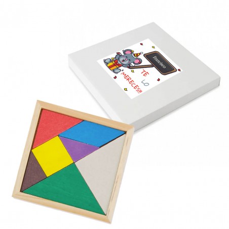 Puzzle de Madera en Caja Personalizada con Nombre
