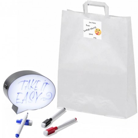 Pizarra con Luz Presentada en Bolsa de Regalo con Adhesivo Personalizado Eres Importante para Mi