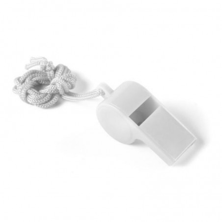 Silbato blanco grabado a láser con nombre personalizado