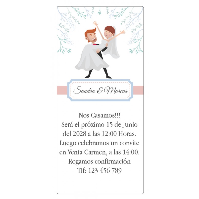 Invitaciones de Boda Simpáticas Novios en Brazos Invitaciones de Boda Simpáticas Novios en Brazos