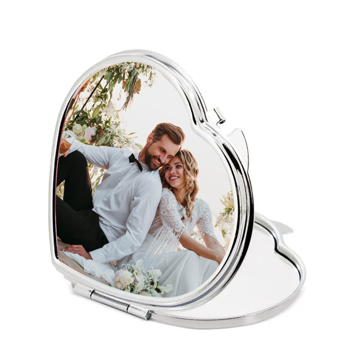 Espejo personalizado con foto a todo color para bodas, bautizos, comuniones o empresas