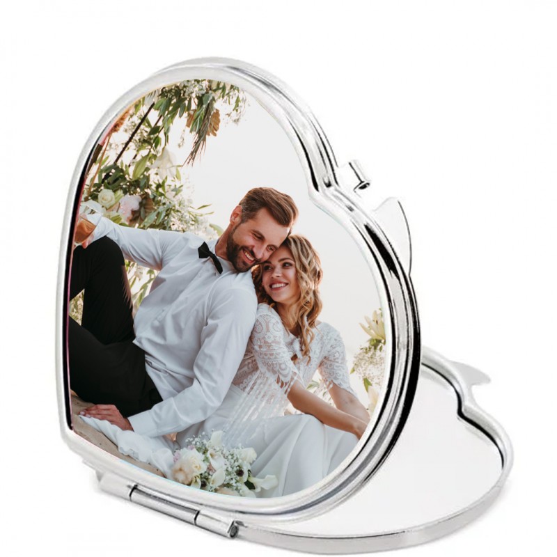 Espejo personalizado con foto a todo color para bodas, bautizos, comuniones o empresas