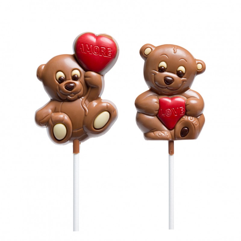 Piruleta de Chocolate Osito Corazón Piruleta de Chocolate Osito Corazón