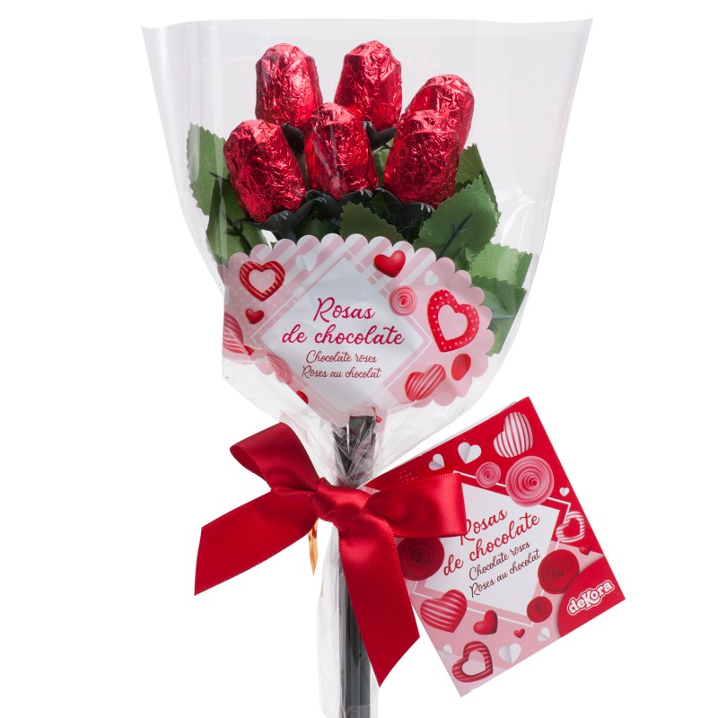 Ramo de Rosas de Chocolate 6 Rosas Incluidas Ramo de Rosas de Chocolate 6 Rosas Incluidas