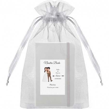 Libreta Personalizada con Nombre de Invitados y Novios...