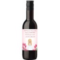 Botella comunión de vino personalizada con nombre de invitado y niña comunión