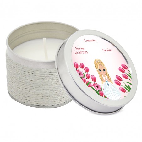 Vela Aromatizada Personalizada con Adhesivo con Nombre de...