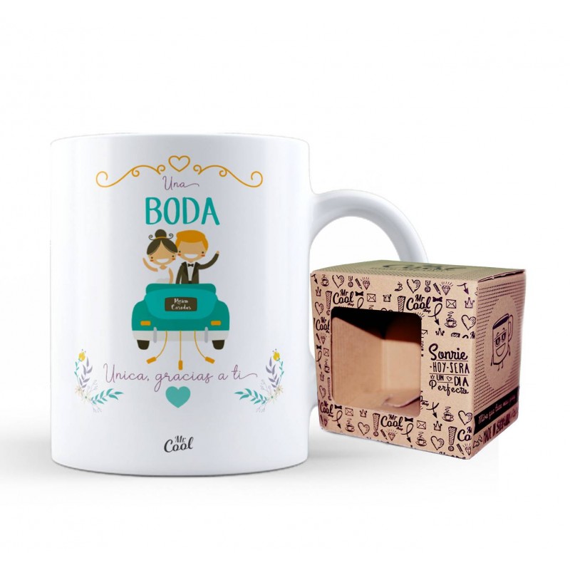 Taza una boda unica gracias a ti