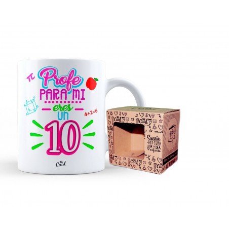 Taza profe para mi eres un 10 mujer v2