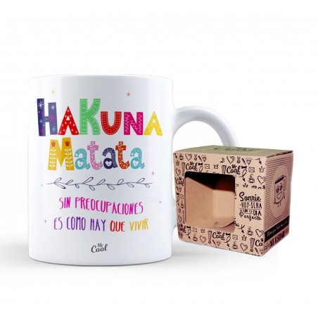 Taza hakuna matata sin preocupaciones es como hay que vivir