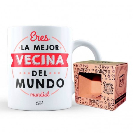 Taza Eres La Mejor Vecina Del Mundo Mundial