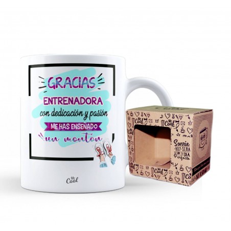 Taza Gracias Entrenadora Con Dedicación Y Pasión Me Has...