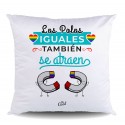 Cojin poliester los polos iguales tambíen se atraen