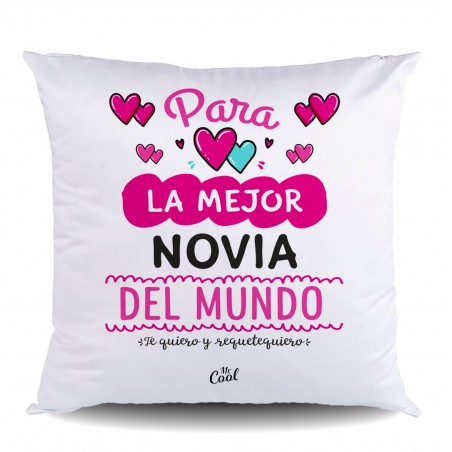 Cojin Poliester Para La Mejor Novia Del Mundo, Te Quiero...