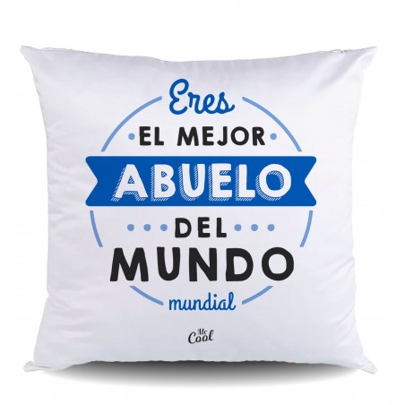 Cojin Poliester Eres El Mejor Abuelo Del Mundo Mundial