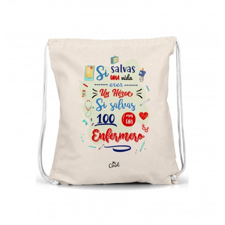Mochila Saco Si Salvas Una Vida Eres Un Heroe, Si Salvas...