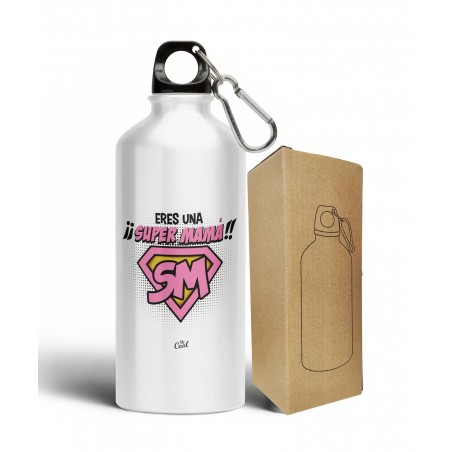 Botella Aluminio 500ml Eres Una Super Mamá