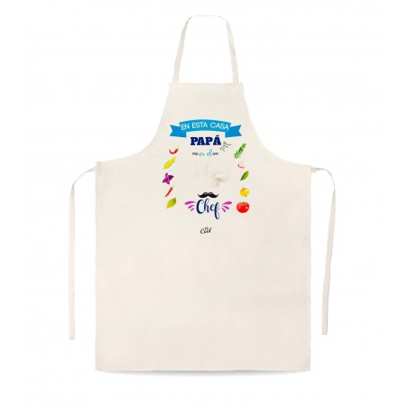 Delantal Tipo Lino En Esta Casa Papa Es La Chef