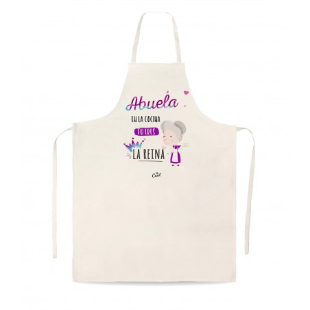 Delantal Tipo Lino Abuela En La Cocina Tu Eres La Reina