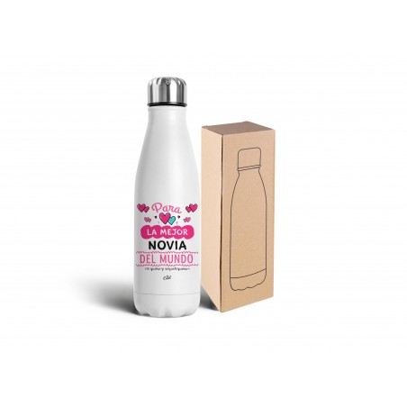 Botella Termo 500ml Para La Mejor Novia Del Mundo Mundial...