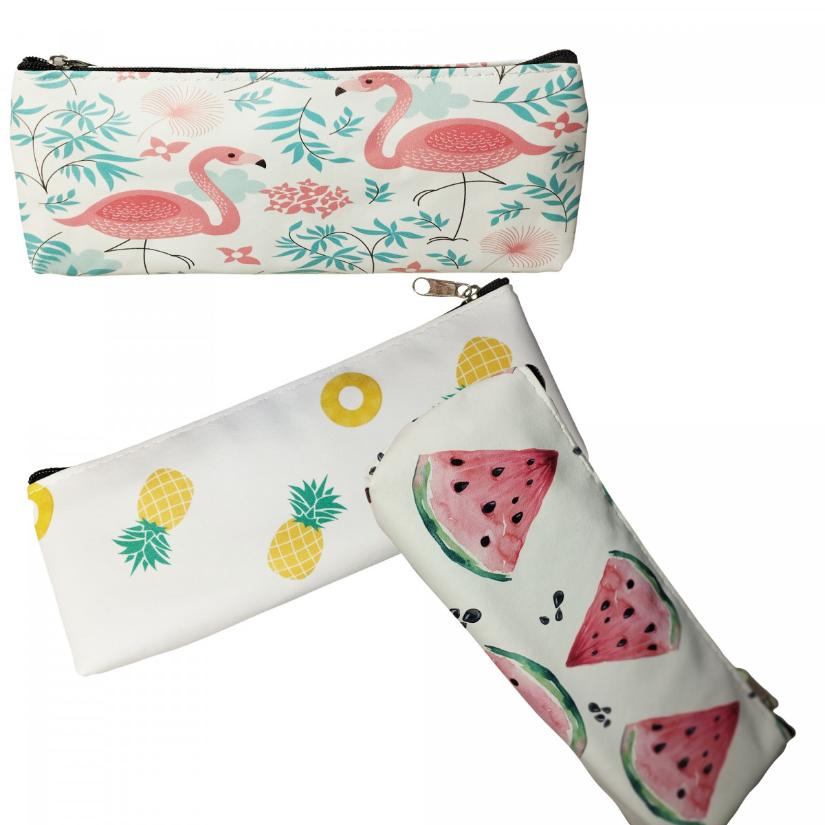 Estuche con estampados tropicales – Diseño alegre y funcional
