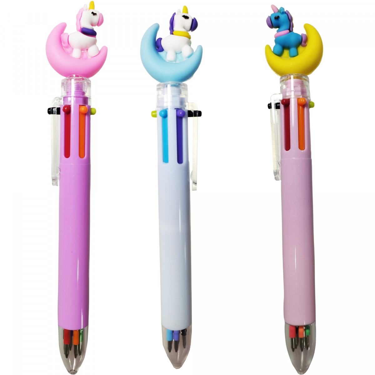 Bolígrafos graciosos para regalar con unicornio multi tinta de colores