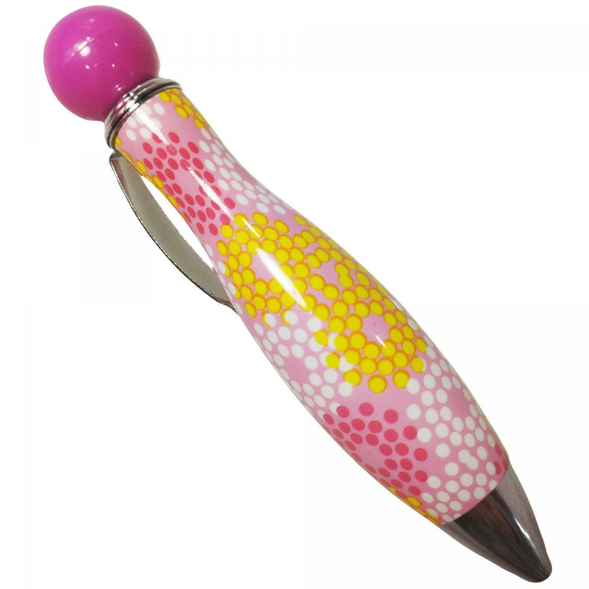 Bolígrafo gordo con estampado de puntos en forma de flores, gracioso para regalar