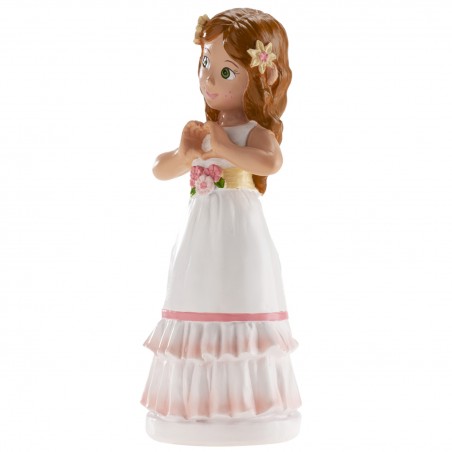 Figura tarta niña comunión betty con manos corazón