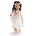 Figura de tarta niña comunión bailando