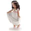 Figura de tarta niña comunión bailando