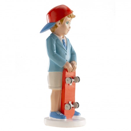 Figura de tarta niño comunión con patinete