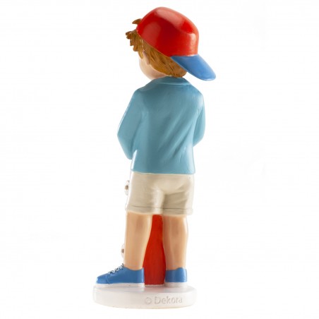 Figura de tarta niño comunión con patinete