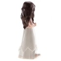Figura de Tarta Niña Morena con Chaqueta Rosa y Zapatillas de Deportes
