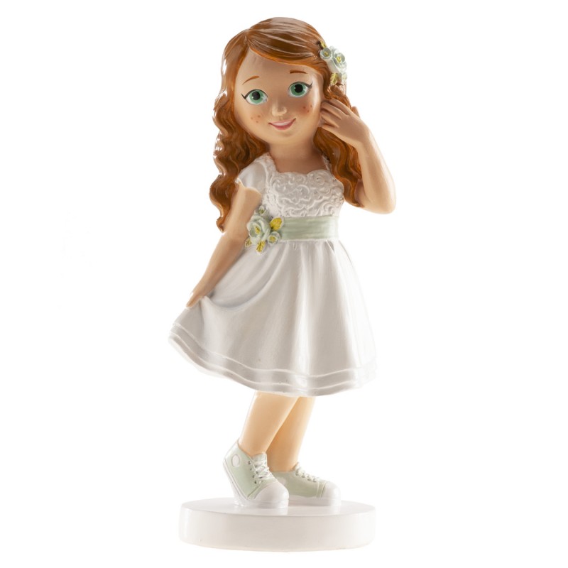 Figura de Tarta Comunión Niña Ana con Traje Corto Figura de Tarta Comunión Niña Ana con Traje Corto