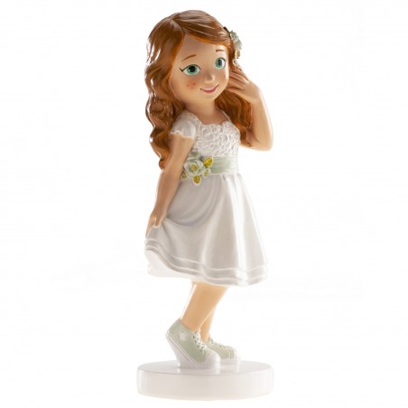 Figura de tarta comunión niña ana con traje corto