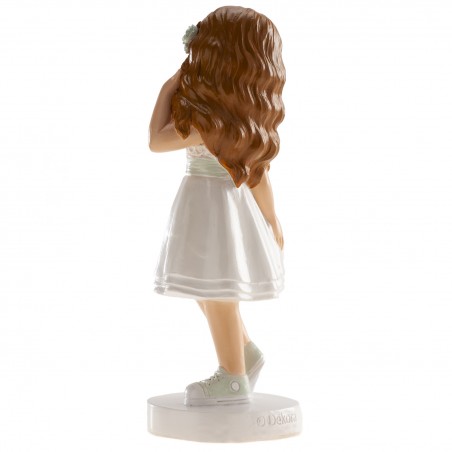 Figura de tarta comunión niña ana con traje corto