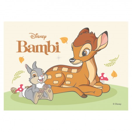 Oblea Rectangular para Tarta con Diseño Bambi