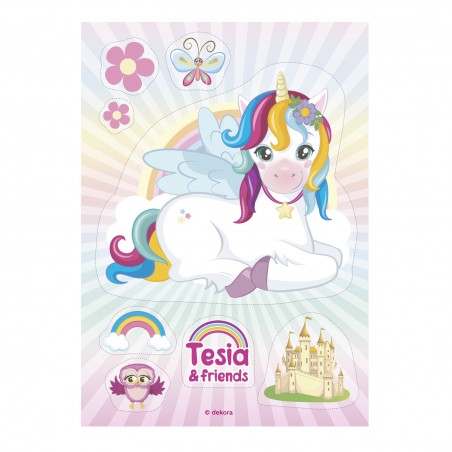 Silueta Oblea con Diseño Unicornio Tessia