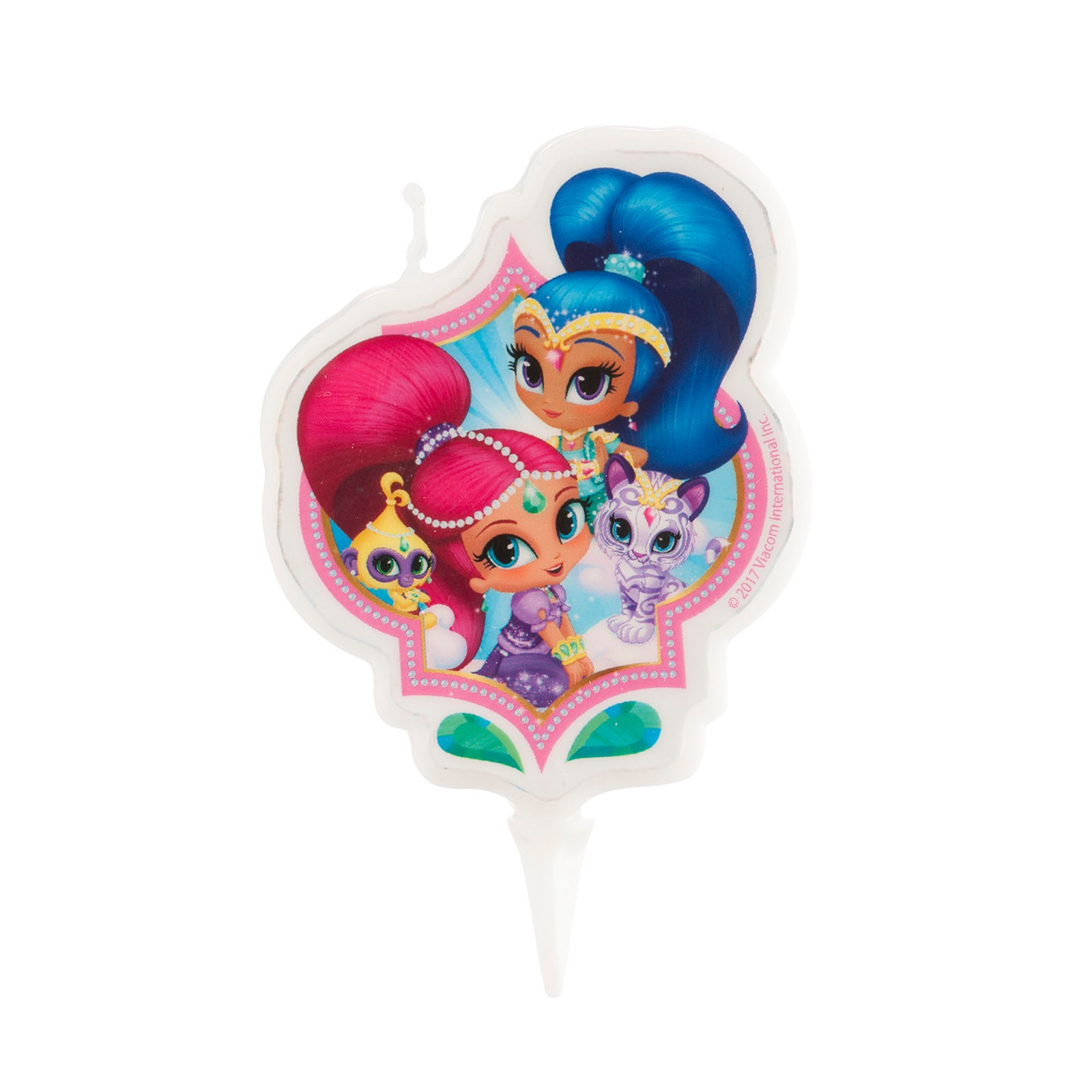 Vela para tarta de cumpleaños con diseño shimmer and shine