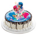 Vela para tarta de cumpleaños con diseño shimmer and shine