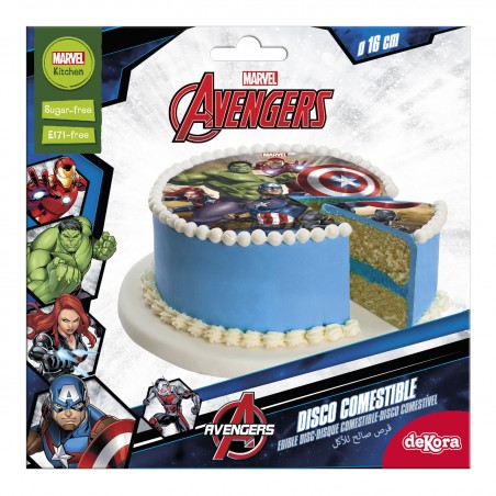 Oblea comestible para decoración de tartas modelo avengers