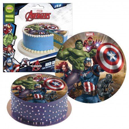 Oblea comestible para decoración de tartas modelo avengers