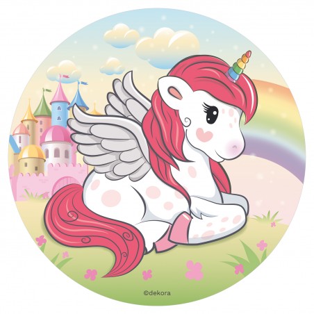Oblea Foil para Tartas con Diseño Unicornio