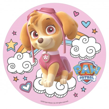 Oblea para Decoración de Tartas con Diseño de Skype de la Patrulla Canina
