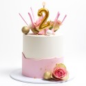 Vela número 2 dorada Brillo y elegancia para tu tarta