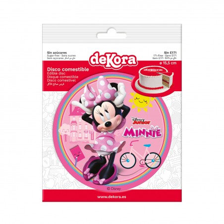 Oblea comestible para decoración de tarta con diseño de minnie