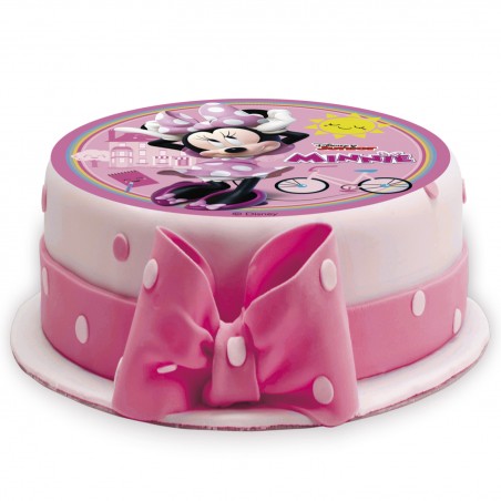 Oblea comestible para decoración de tarta con diseño de minnie